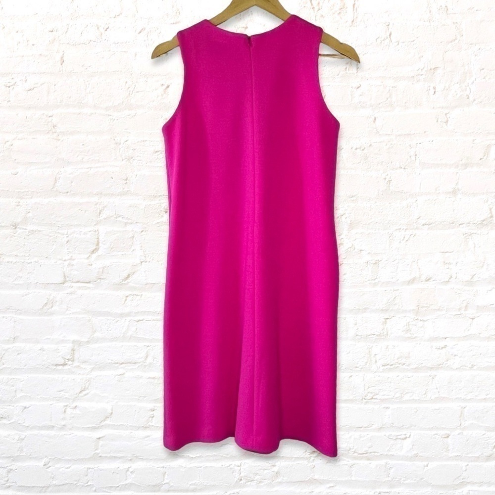 Lisa Perry Barney’s New York 100% Wool Sweater Shift Dress Size 0 Pink & Green - Picture 6 of 13